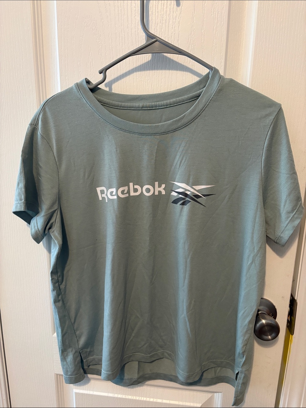 Reebok Sage Green Logo Crop Top